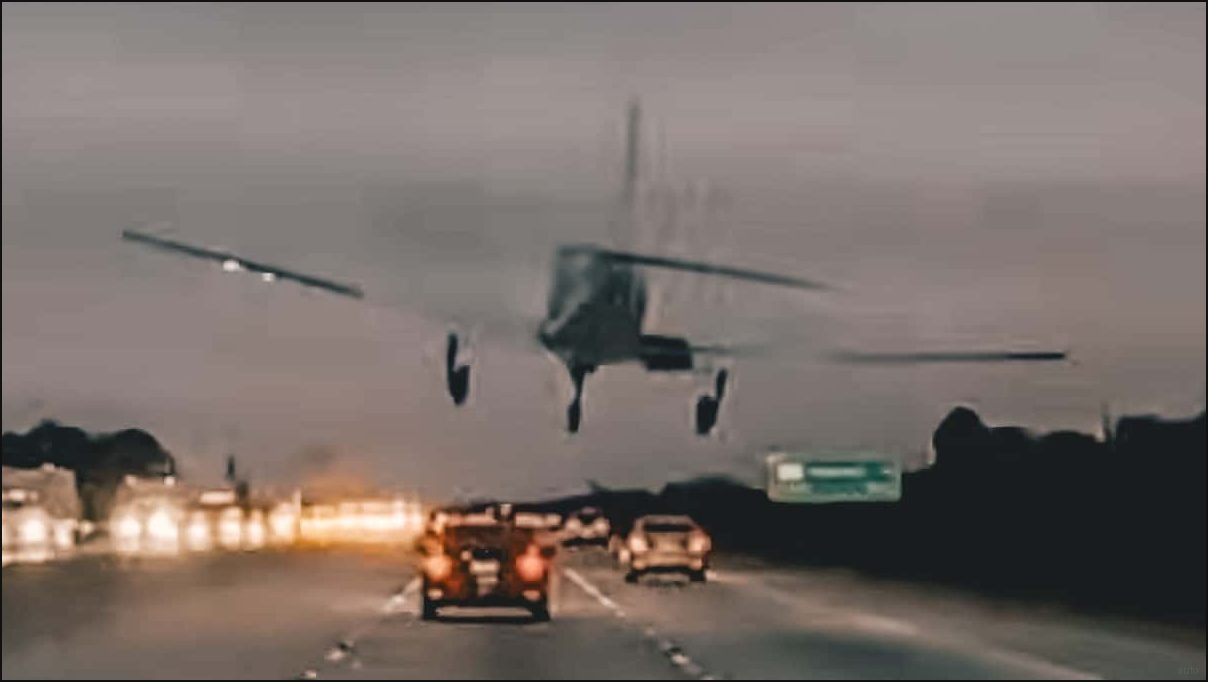 Необычное видео: аварийная посадка самолета на Toyota Camry