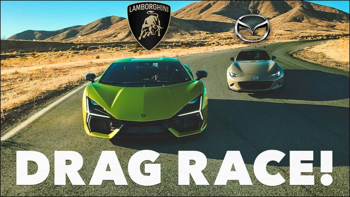 Сравнение Miata и Lamborghini: Кто победит в заезде?