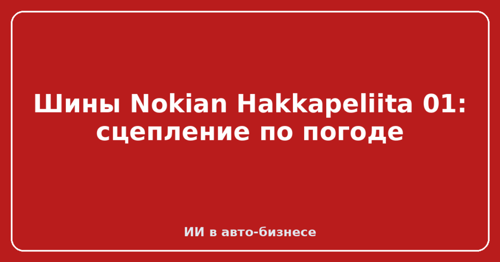 Шины Nokian Hakkapeliita 01: сцепление по погоде