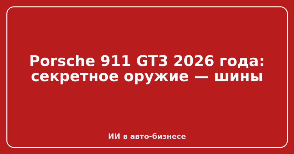 Porsche 911 GT3 2026 года: секретное оружие — шины